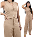 Conjunto Alfaiataria Premium – Colete e Calça Risca de Giz