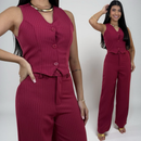 Conjunto Alfaiataria Premium – Colete e Calça Risca de Giz