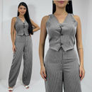 Conjunto Alfaiataria Premium – Colete e Calça Risca de Giz