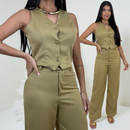 Conjunto Alfaiataria Premium – Colete e Calça Risca de Giz