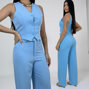 Conjunto Alfaiataria Premium – Colete e Calça Risca de Giz