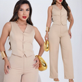 Conjunto Alfaiataria Premium – Colete e Calça Risca de Giz