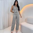 Conjunto Alfaiataria Premium – Colete e Calça Risca de Giz