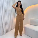 CONJUNTO ALFAIATARIA FEMINIMO COM CALÇA E COLETE RISCA DE GIZ ELEGANTE SOCIAL